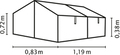 Växthus t/pallkrage Gaia Jumbo 119 x 83 x 72 cm Vitavia  